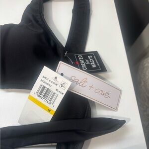 Salt + Cove Elegant Black Bikini Top